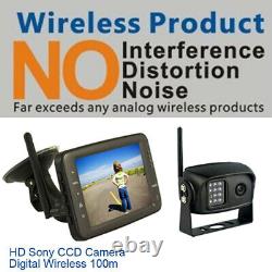 5 Digital Wireless Monitor Rear View IR CCD Camera For RV Horse Trailer Truck