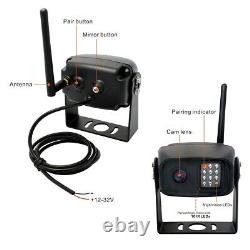 5 Digital Wireless Monitor Rear View IR CCD Camera For RV Horse Trailer Truck