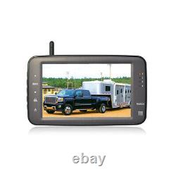 5 Digital Wireless Monitor Rear View IR CCD Camera For RV Horse Trailer Truck