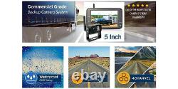 5 Digital Wireless Monitor Rear View IR CCD Camera For RV Horse Trailer Truck