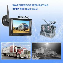 5 Wireless Monitor Magnetic Car Rear View Backup Reversing Camera System for RV