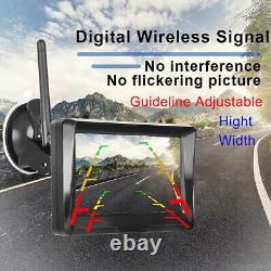 5 Wireless Monitor Magnetic Car Rear View Backup Reversing Camera System for RV