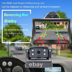 5 Wireless Monitor Magnetic Car Rear View Backup Reversing Camera System for RV
