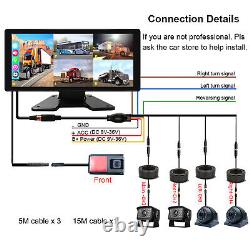 5ch 10.36 Touchable Monitor DVR 1080P Backup camera For Truck Rear view Reverse
