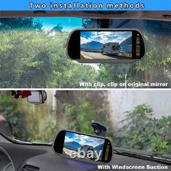 7Mirror Monitor Windscreen Suction 4x4PIN Side Rear Reversing Cameras For Truck