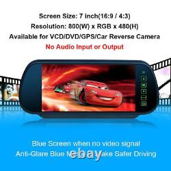 7 Car Rear View Monitor Backup Camera For Caravan Trailer Reversing Suction Cup