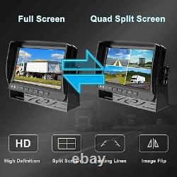 7'' DVR Monitor 1080P 4 Side Rear Backup Cameras Reversing for Truck/Trailer/RV