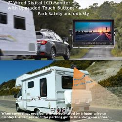 7 DVR Monitor Rear Side View Backup Camera 1080P Reverse for RV Tractor Truck