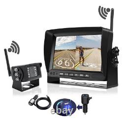 7'' Digital Wireless Monitor Reversing IR Backup Rear View Camera For Motorhome