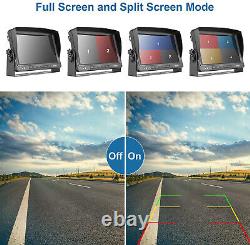 7 IPS Screen Quad Monitor DVR 4x 4 PIN AHD 1080P Rear View Camera 12-24v Truck