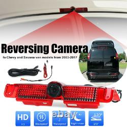 7 Mirror Monitor Brake Light Backup Camera For GMC Savana Chevy Express Reverse