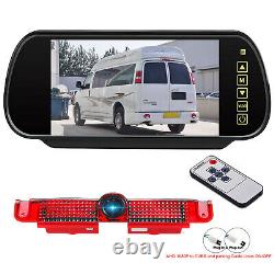 7 Mirror Monitor Brake Light Backup Camera For GMC Savana Chevy Express Reverse