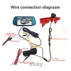 7 Mirror Monitor Brake Light Backup Camera for Peugeot Partner Citroen Berlingo