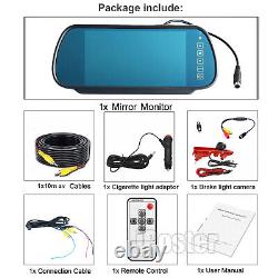 7 Mirror Monitor Brake Light Backup Camera for Peugeot Partner Citroen Berlingo