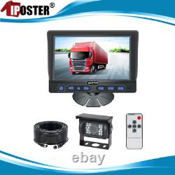 7 Monitor 3ch Video In 2ch Audio In+4PIN CCD Rear View Reversing Camera Truck