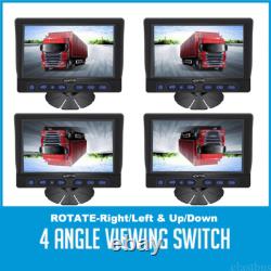 7 Monitor 3ch Video In 2ch Audio In+4PIN CCD Rear View Reversing Camera Truck