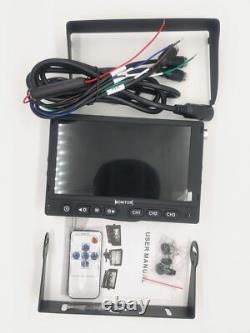 7 Monitor 3ch Video In 2ch Audio In+4PIN CCD Rear View Reversing Camera Truck