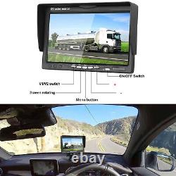 7 Monitor 4 PIN Dual Head Rear View Reversing Cameras 2x 20m 12-24v For Caravan