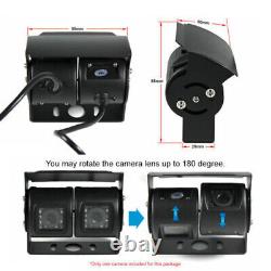 7 Monitor 4 PIN Dual Head Rear View Reversing Cameras 2x 20m 12-24v For Caravan