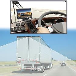 7 Monitor 4 PIN Dual Head Rear View Reversing Cameras 2x 20m 12-24v For Caravan