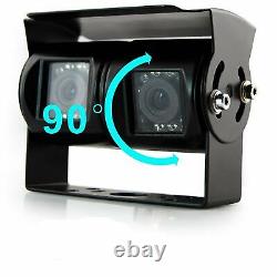 7 Monitor 4 PIN Dual Head Rear View Reversing Cameras 2x 20m 12-24v For Caravan