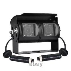 7 Monitor 4 PIN Dual Head Rear View Reversing Cameras 2x 20m 12-24v For Caravan