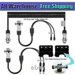 7 Monitor Mirror 4PIN Twin CCD Rear view Reversing Camera Fit Suzy Coil Trailer
