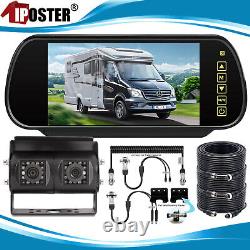 7 Monitor Mirror 4PIN Twin CCD Rear view Reversing Camera Fit Suzy Coil Trailer