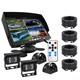 7 Quad Monitor 2x Side+2x Rear View Ccd Camera 4pin System 12-24v For Truck Van