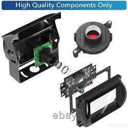 7 Quad Monitor 4PIN 2x Color Rear View Reversing Camera 12-24V For Truck Camper