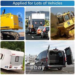 7 Quad Monitor 4PIN 2x Color Rear View Reversing Camera 12-24V For Truck Camper