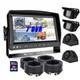 7 Quad Monitor Dvr 4 Rear View Backup Camera System For Semi Box Truck Rv