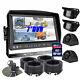 7 Quad Split Monitor 4 Rear View Backup Camera Dvr System For Semi Truck Box Rv
