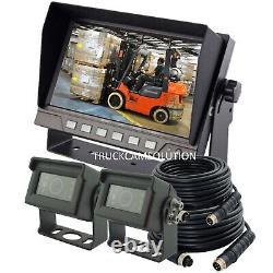 7 Rear View Backup Reverse 2-camera System For Skid Steer, Box Truck, Motorhome