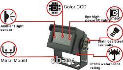 7 Rear View Backup Reverse 2-camera System For Skid Steer, Box Truck, Van, Rv
