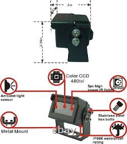 7 Rear View Backup Reverse Camera System Waterproof For Skid Steer, Rv, Trucks