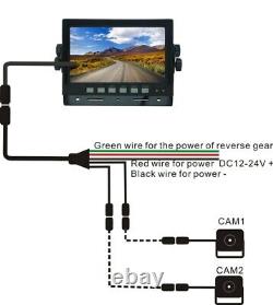 7 Rear View Backup Reverse Camera System Waterproof For Skid Steer, Rv, Trucks