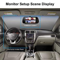 7\ Split Mirror Rear View Monitor 4PIN 2x CCD Reversing Camera 12-24v Truck