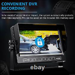 7 Touch Screen Monitor DVR 128GB 1080P Rear View Reversing Camera For Truck Bus