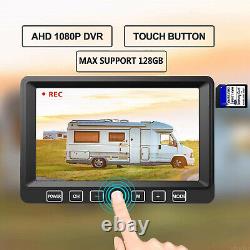 7 Touch Screen Monitor DVR 128GB 1080P Rear View Reversing Camera For Truck Bus