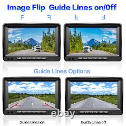 7 Wireless Digital Rear View DVR Monitor Camera Reversing For RV Truck Caravan