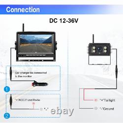7 Wireless Digital Rear View DVR Monitor Camera Reversing For RV Truck Caravan