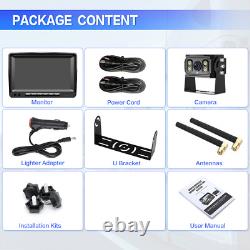 7 Wireless Digital Rear View DVR Monitor Camera Reversing For RV Truck Caravan