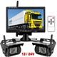 7 Wireless Dual Reverse Camera And Rear View Monitor Kit For Caravan Bus Truck