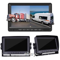 7 split Monitor DVR 4 Rear View Backup Camera System For Semi Box Truck RV