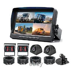 7 split Monitor DVR 4 Rear View Backup Camera System For Semi Box Truck RV