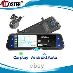 9.66 Carplay Android Auto +1080p 2 Camera For car Front + Rear View Reversing