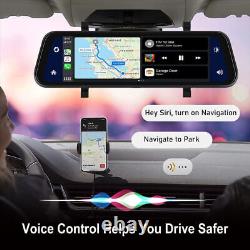 9.66 Carplay Android Auto +1080p 2 Camera For car Front + Rear View Reversing