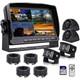 9 Dvr Quad Monitor 4x 4ch Realtime Backup Dash Cam Side Recording Camera Truck
