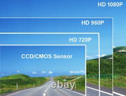 9 DVR Record Monitor + 2x HD 1080P Rear View Backup Camera Kit RV Truck 10m20m